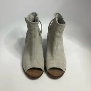 Toms gray‎ peep Toe Heels size10 thumbnail 3