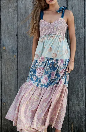 Free People Bluebell Maxi in Antique Combo Size: M thumbnail 1
