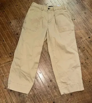 Banana Republic wide leg chino 8 business casual minimalist slacks thumbnail 1
