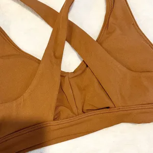 NWT Offline by Aerie Real Me Ruched Sports Bra in Carmel - Size: Medium thumbnail 6