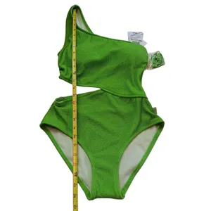 Michael Kors One Piece Swimsuit One Shoulder Cut Out Ribbed Green Size 8 NEW NWT thumbnail 10