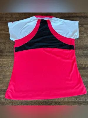 Slazenger 1/4 Zip Short Sleeve Active Shirt - Size Small Golf Tennis Pink thumbnail 3