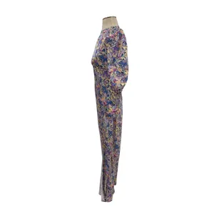 Elliatt Mackenzie Floral Puff Sleeve Cutout Back Maxi Dress Multi NWT Size Small thumbnail 6