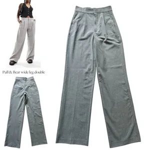 Pull & Bear wide leg pleated trousers XS NEW thumbnail 2