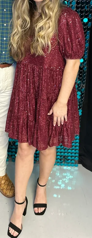 Red Sequin Dress thumbnail 2