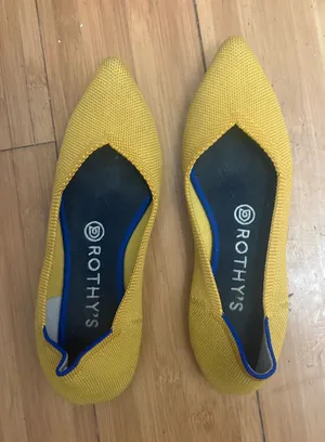 Rothy’s The Point Flats in Marigold Yellow thumbnail 1