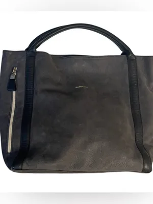 SEE by CHLOE Harriet Hobo Tote Charcoal Grey Nubuck Leather 2 Handles thumbnail 2
