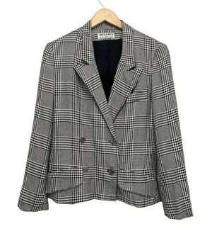 Augustus by Andrew Morgan houndstooth Blazer Jacket 90's Vintage Academia Size 6 thumbnail 1