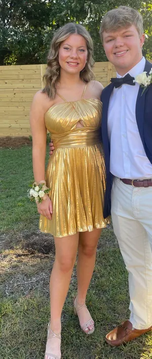 Gold Dress Size M thumbnail 1