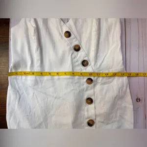 White Button Accent Dress thumbnail 6