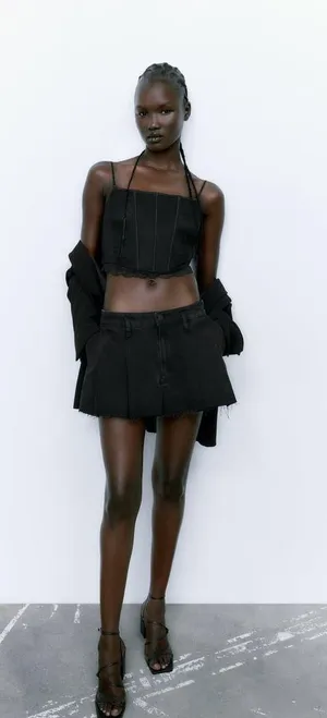 NWT Black Lace Corset Top thumbnail 2