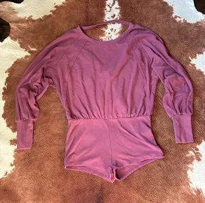 Anthropologie Daily Practice one piece mauve romper size small thumbnail 1