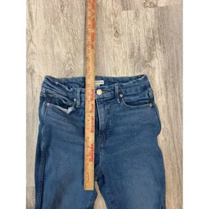 Good‎ American High Rise Straight Leg Blue Jeans Raw Hem Women's Size 2/26 thumbnail 5