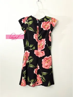 Miss Selfridge Floral Print Asymmetric Frill Skater Dress Cap Sleeve Ruffle Mini thumbnail 6