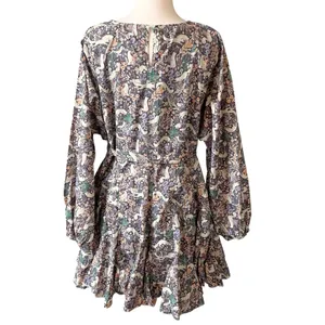 Shop the Mint Get Closer Plum Purple Fox Printed Dress thumbnail 10