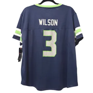 Womens‎ 2XL Seattle Seahawks Wilson #3 Fanatics Jersey Lace-Up T-Shirt thumbnail 3