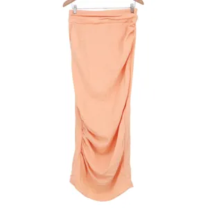 Unbranded Peach 2 Piece Set Batwing Crop Top & Ruched Maxi Skirt Size M thumbnail 5