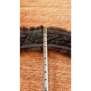 Vintage Real Fur Collar Brown Burgundy Tone Hook Closure Detachable thumbnail 5