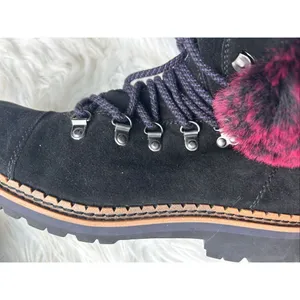 SAM EDELMAN Bowen $300 Suede Fur Collar Hiking Boots Booties Women's 9 thumbnail 6