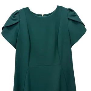Calvin Klein Dark Green Tulip Sleeve Stretch Crepe Sheath Dress‎ Size 6 thumbnail 5