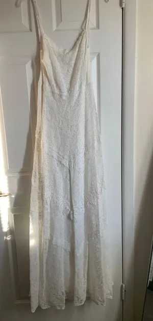 Lulus White Lace Maxi Dress thumbnail 1