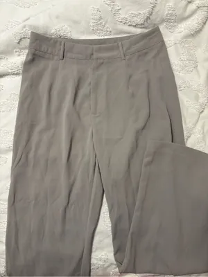 SheIn Light Gray Straight-Leg Dress Pants thumbnail 1