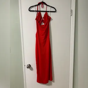 NWT Hello Molly Red Ruched Dress Size S thumbnail 9