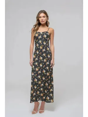 THE WORKSHOP Green Floral Maxi Dress Size Medium NEW NWT thumbnail 3