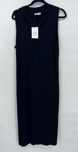 LNA Nuri cross front ribbed dress in black size 1x NWT‎ thumbnail 1