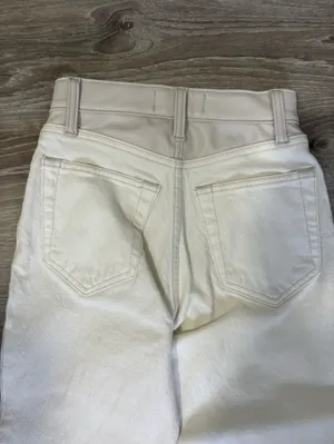 Abercrombie and Fitch White High-Rise Women's Jeans - 90s Straight Leg thumbnail 4