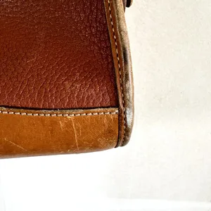 Vintage Dooney & Bourke Crossbody Satchel Bag Adjustable Zip Closure Brown thumbnail 10
