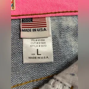 Vibrant m.i.u. Shorts. Pink waistband stretch. Size L thumbnail 4