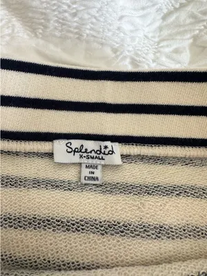 Splendid - Navy Blue and White Striped Skirt thumbnail 2