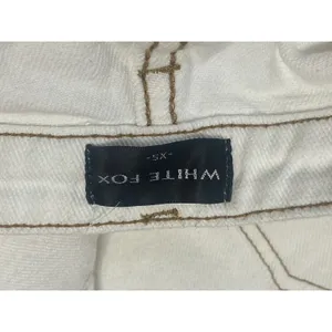 White Fox Women's White High Waisted Split Front Midi Denim Jean Skirt Size XS thumbnail 4