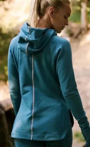 Free People Keepin' Cozy Fleece-Lined Layer NWOT Size Large Teal thumbnail 2