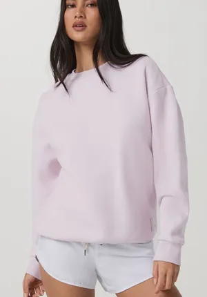 Vuori Women's Restore Oversized Crew 2.0 Lavender Ice thumbnail 1