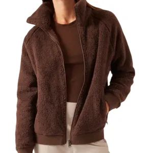 EUC Athleta Tugga Fleece Zip Front Jacket Brown Size 3X thumbnail 3