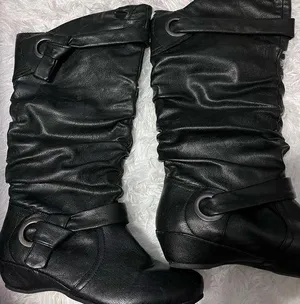 Bare traps black slouchy knee high boots size 7.5 thumbnail 1