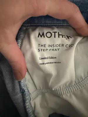 Mother The Insider Crop Step Fray Limited Edition High Rise Jeans Size 26. thumbnail 5