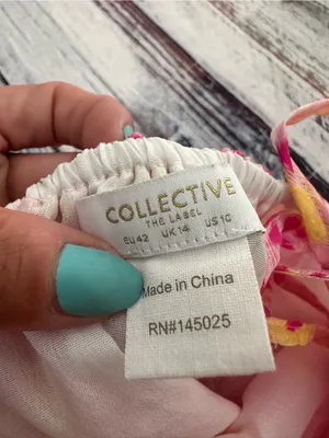 Collective The Label Pink Floral Midi Dress with Smocked Bodice thumbnail 6