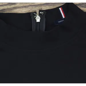 Tommy Hilfiger Womens Mock Neck Ruffled Long Sleeve Cocktail Midi Dress Black 12 thumbnail 8