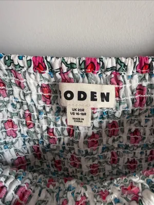 NEW Boden Sky Smocked Linen Midi Dress 16-18 thumbnail 7