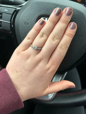 Moissanite Sterling Silver Ring thumbnail 2