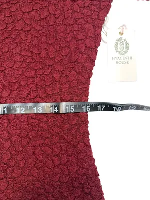 NWT Tuckernuck Hyacinth House Madison Textured Long Sleeve Burgundy Dress MEDIUM thumbnail 8