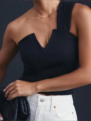 Maeve by Anthropologie Structured Asymmetrical Top size medium women’s thumbnail 1