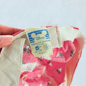 RARE Vintage 80s Mickey Mouse Hot Pink Cap Disney Atlas Compton USA Adult Size thumbnail 4