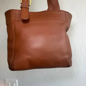 Vintage Coach Soho Buckle Bag 4157 British Tan Brown Leather Tote Shoulder Bag thumbnail 10