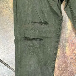 Vervet New Flying Monkey Army Green Distressed Jeans 28 thumbnail 4