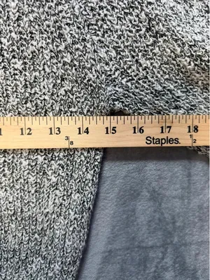 Free People Womens Chunky Knit Sweater Cotton Linen Blend Marled Black White XS thumbnail 6