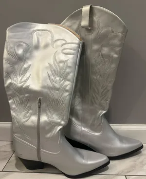 Altar'd State Arula Viola Wide Width & Calf Boots Silver thumbnail 4